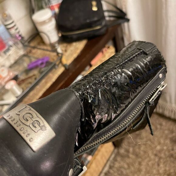 Ugg Australia Blaise short boot/slipper /shoe zip up sherpa sheepskin repaired - Picture 8 of 12